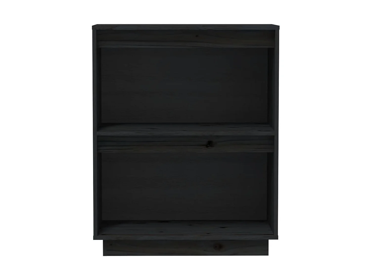 Armário consola 60x34x75 cm pinho maciço preto PT270081