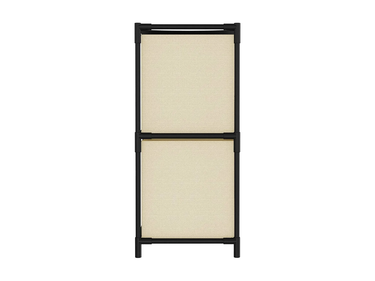 Armario almacenaje de acero con 4 cestas tela crema 63x30x71 cm ES666265