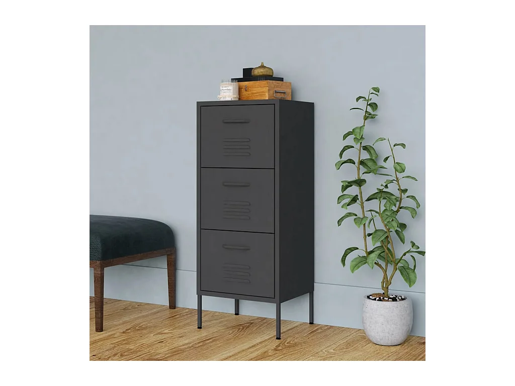 Armoire de rangement Anthracite 42,5x35x101,5 cm Acier SBC9001