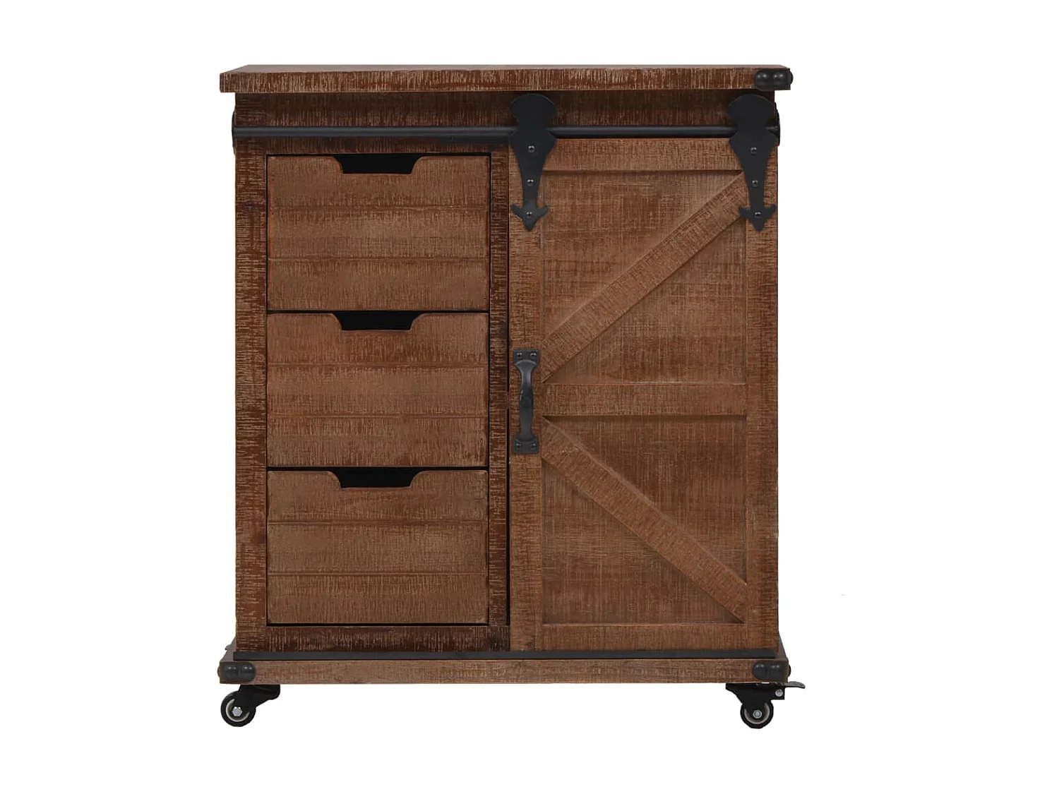 Armoire de rangement Bois de sapin massif 64x33,5x75 cm Marron SBC9833