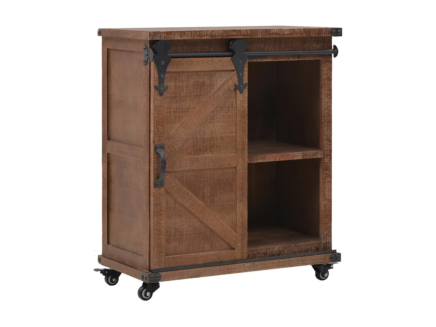 Armoire de rangement Bois de sapin massif 64x33,5x75 cm Marron SBC9833