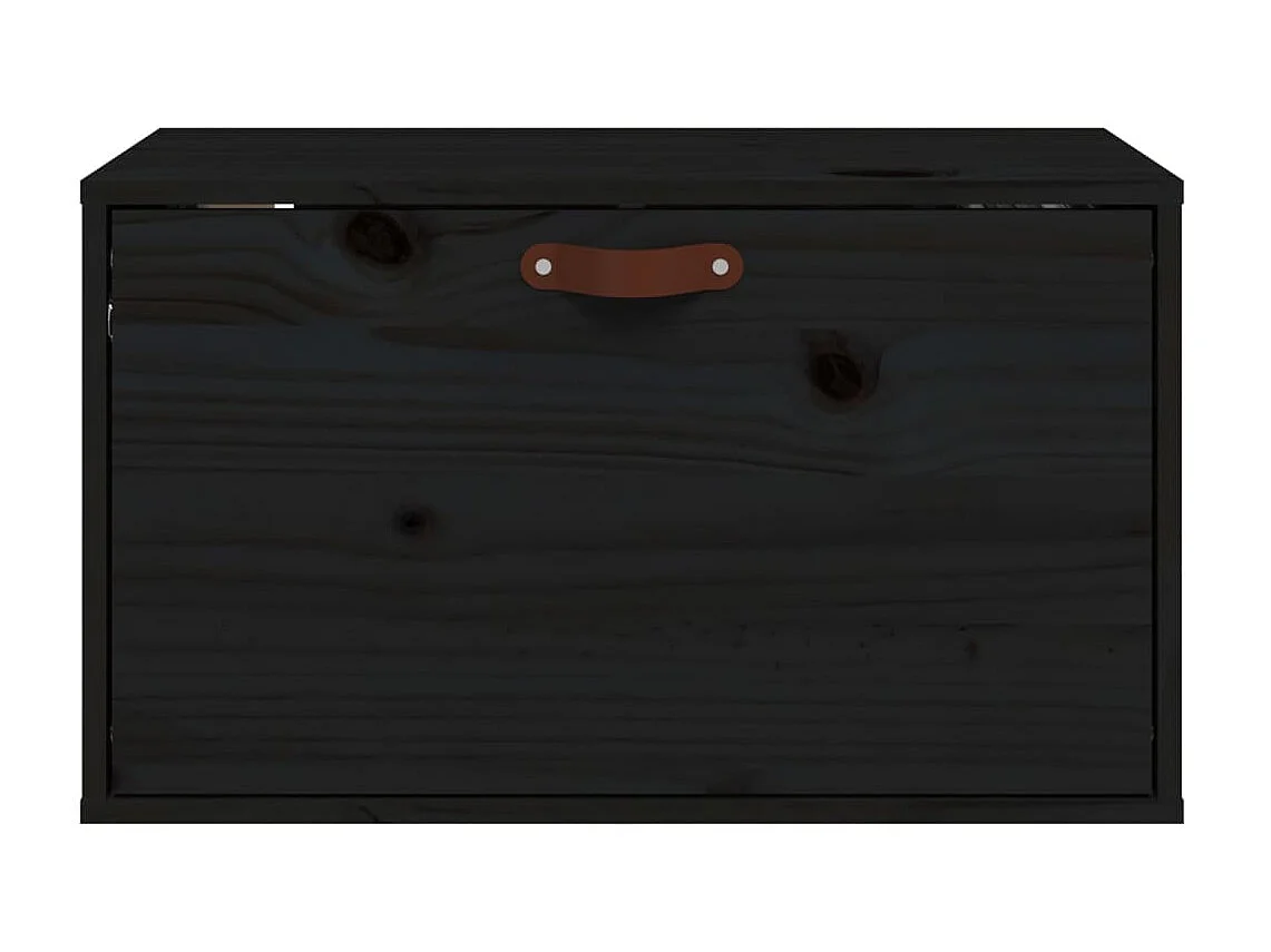 Armoire murale Noir 60x30x35 cm Bois de pin massif OLA9420