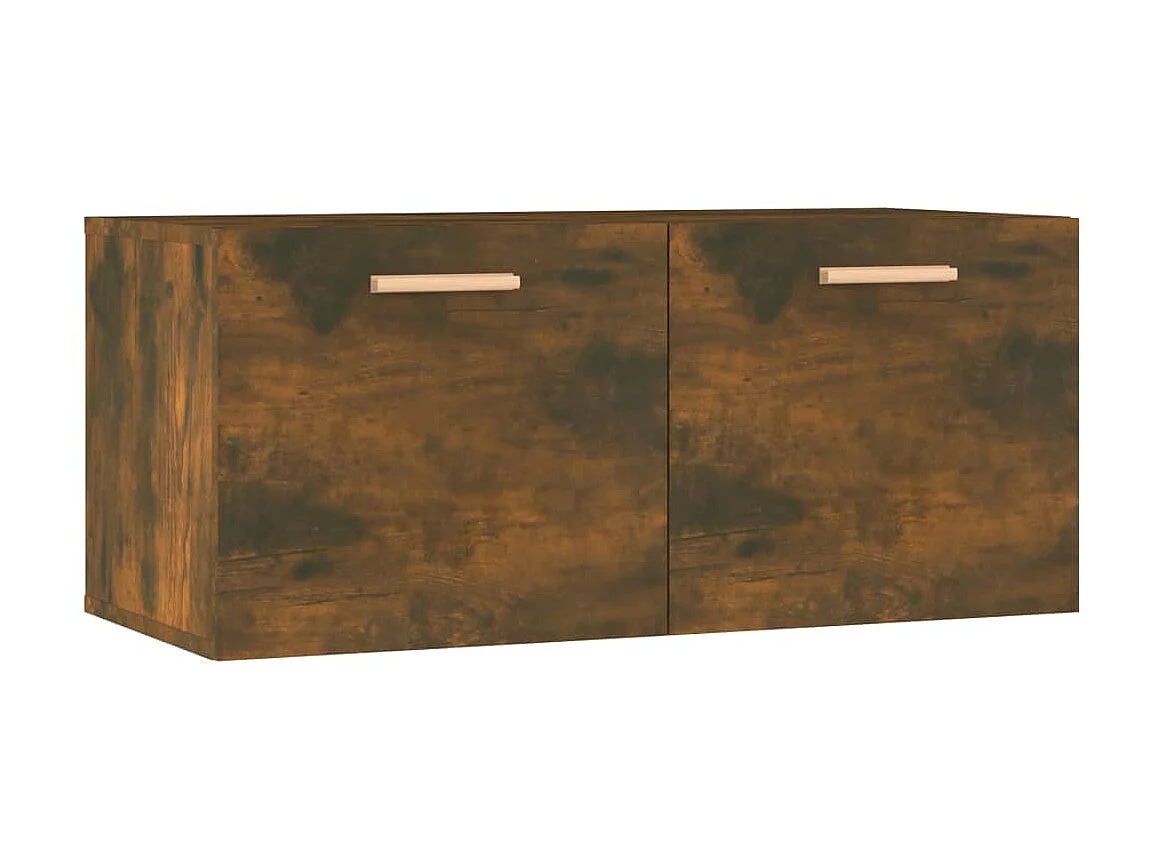 Armario de pared madera ingeniería roble ahumado 80x35x36,5 cm ES107949