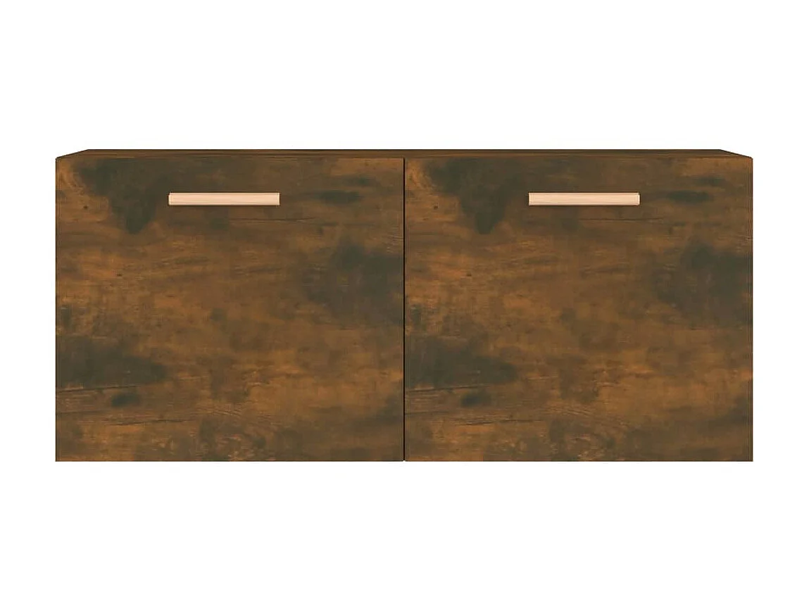 Armario de pared madera ingeniería roble ahumado 80x35x36,5 cm ES107949