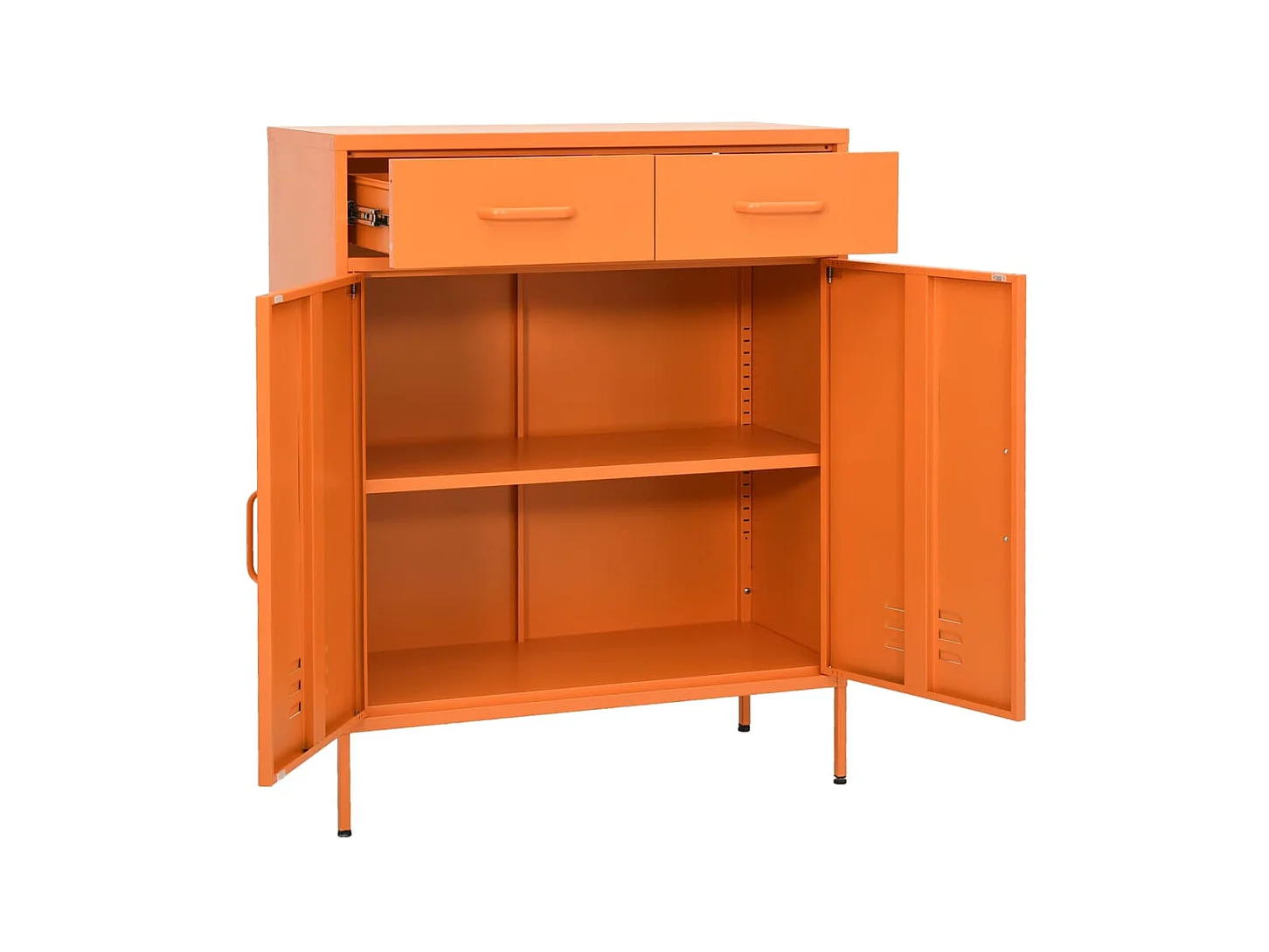 Armario de almacenamiento acero naranja 80x35x101,5 cm ES971519