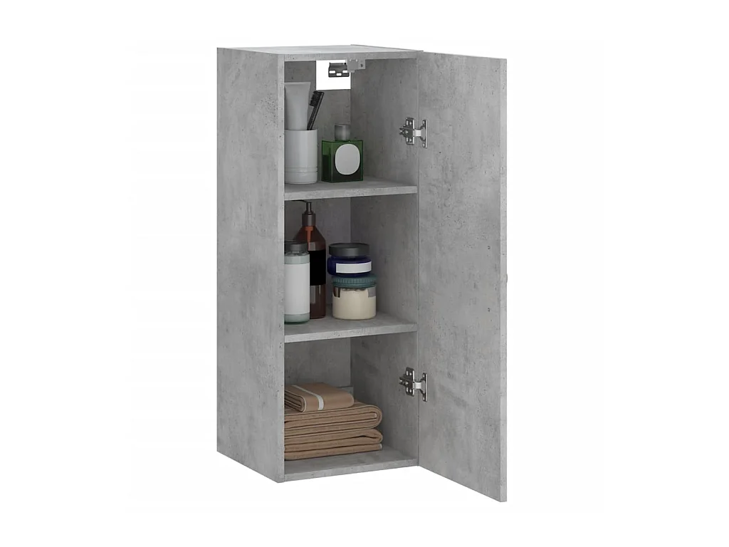 Armario de pared madera ingeniería gris hormigón 34,5x34x90 cm ES765235