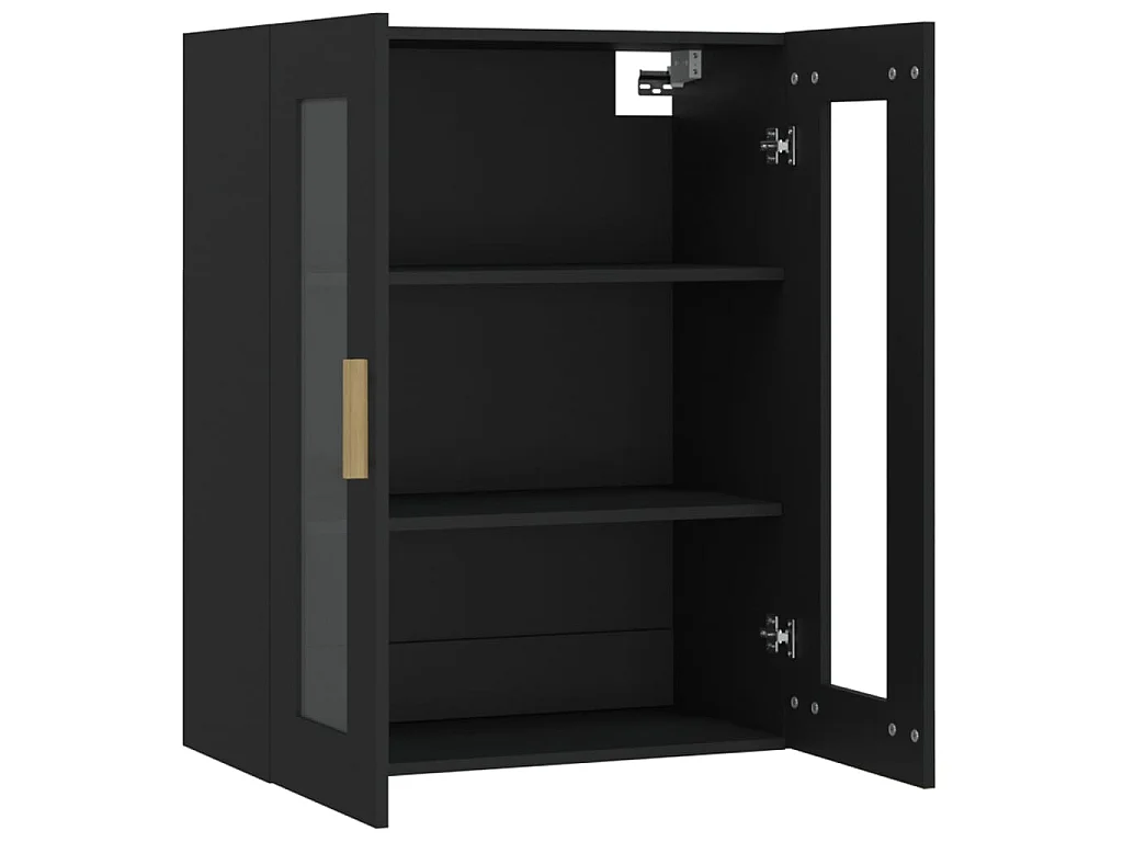 Armario de pared colgante negro 69,5x34x90 cm ES588485