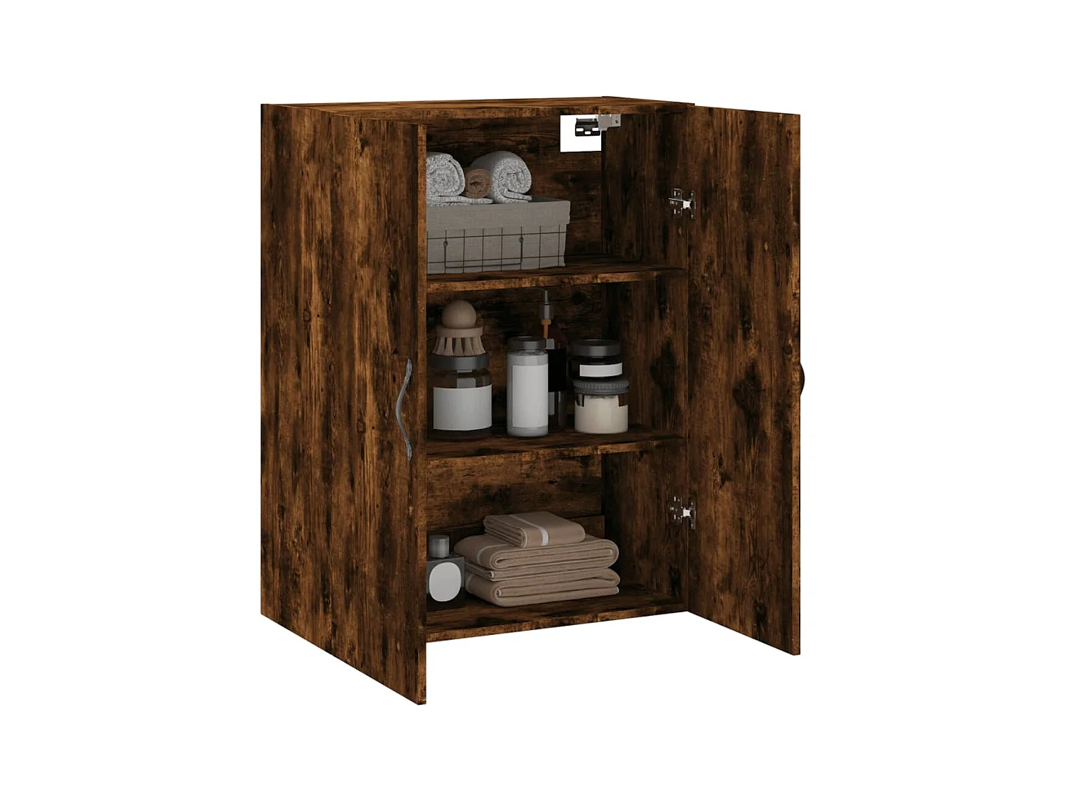 Armario de pared madera ingeniería roble ahumado 69,5x34x90 cm ES180015