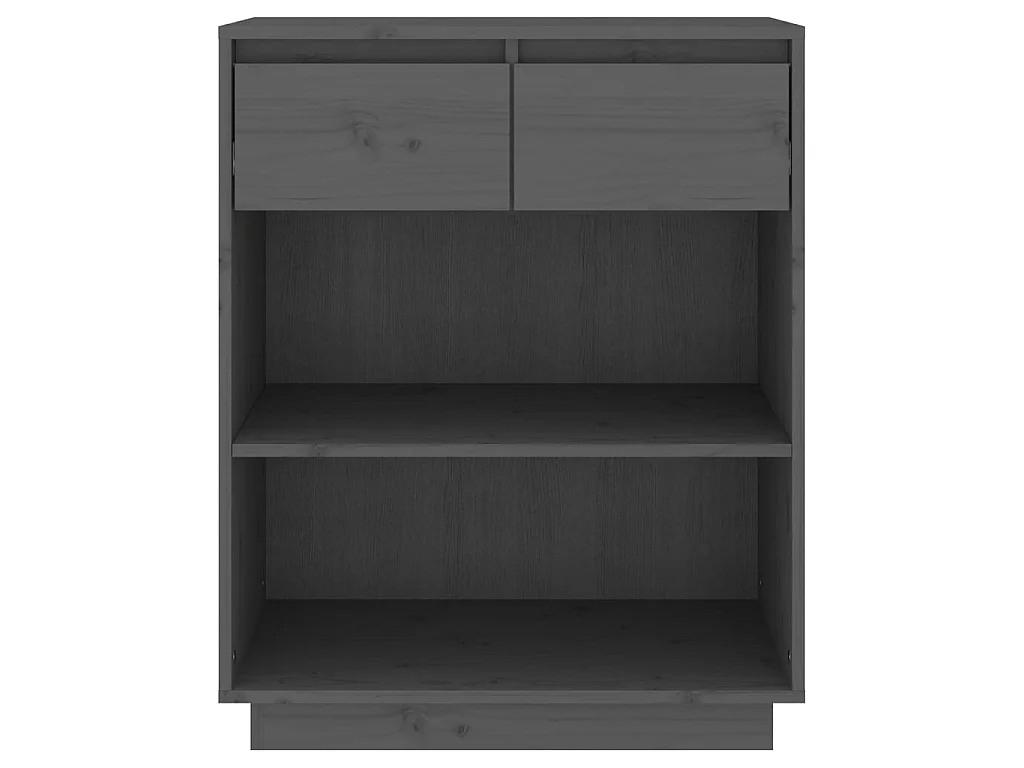 Armário consola 60x34x75 cm pinho maciço cinza PT441023