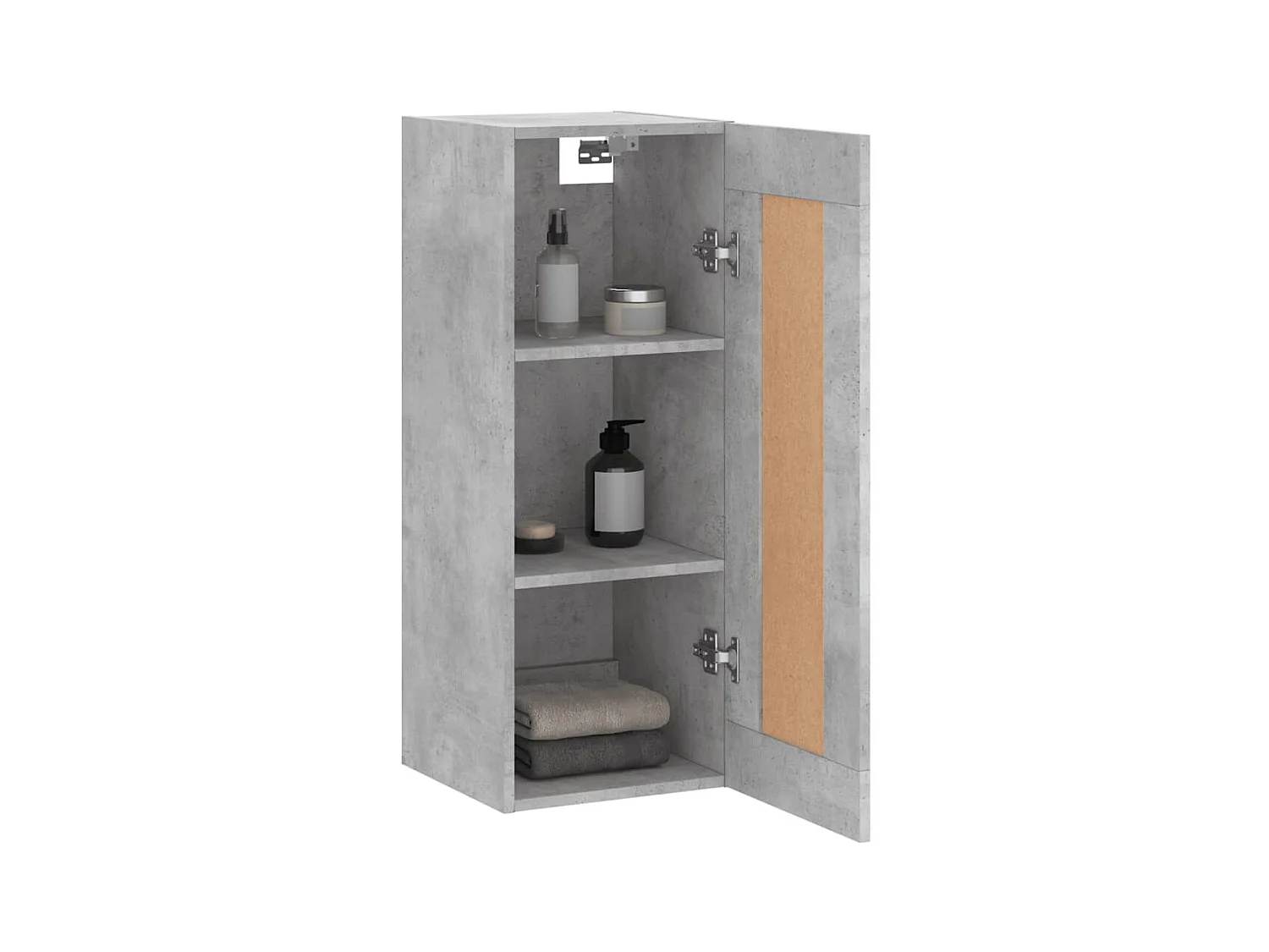 Armoire murale gris béton 34,5x34x90 cm bois d'ingénierie QWE93892