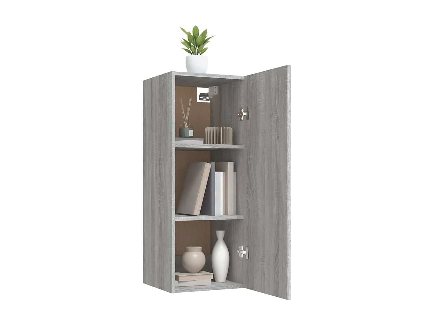 Armario de pared madera contrachapada gris Sonoma 34,5x34x90 cm ES979854