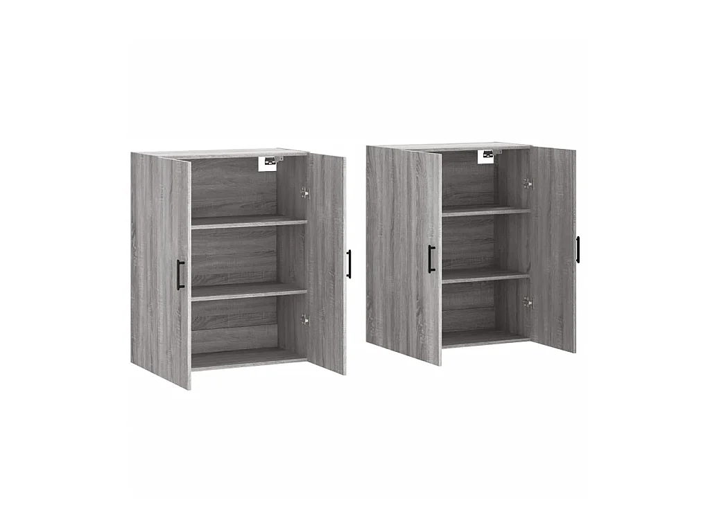 Armarios de pared 2 unidades gris Sonoma 69,5x34x90 cm ES944339