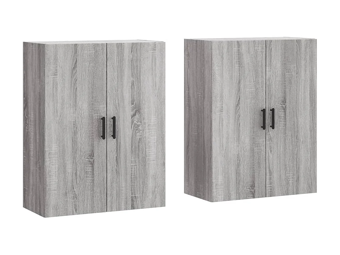Armários de parede 2 pcs 69,5x34x90 cm cinzento sonoma PT512905