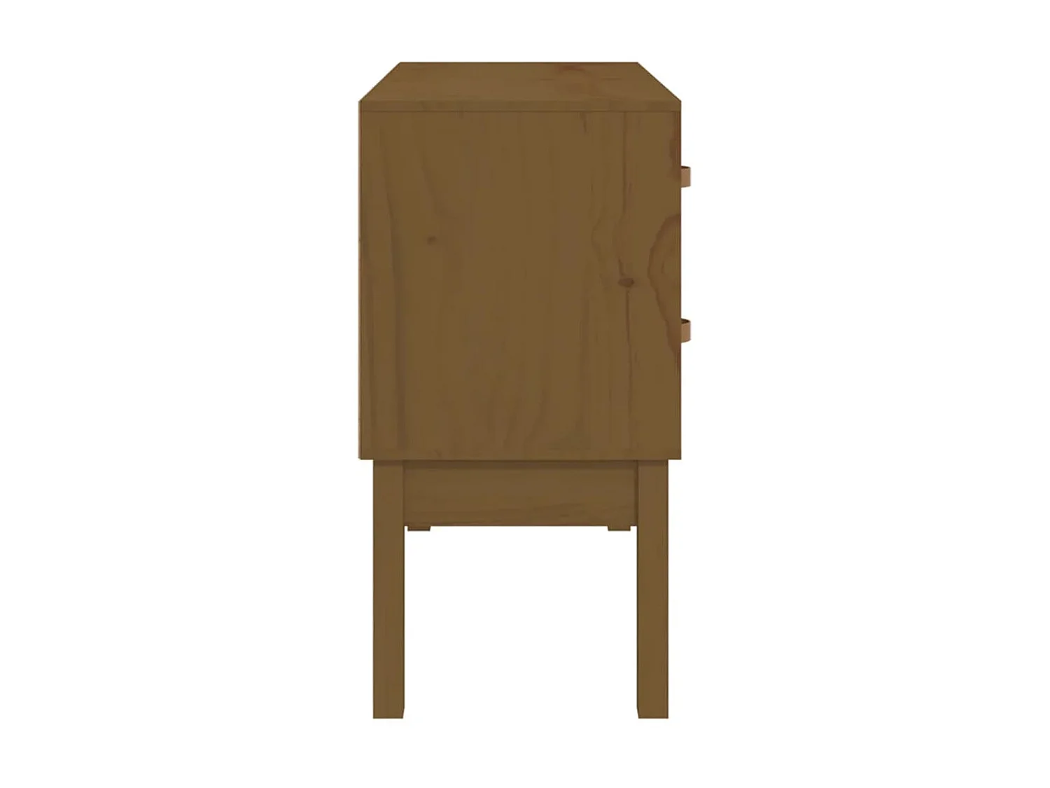 Mueble consola de madera maciza de pino marrón miel 90x40x78 cm ES643439