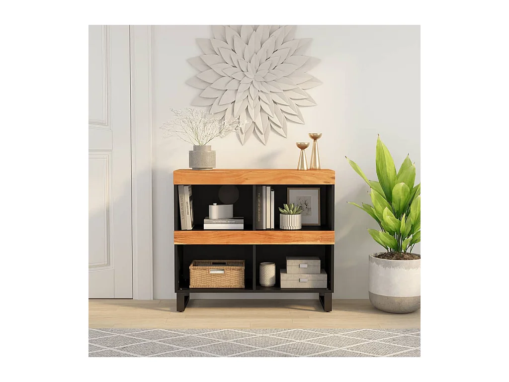 Armoire latérale 85x33x75 cm bois massif d'acacia SBC5784