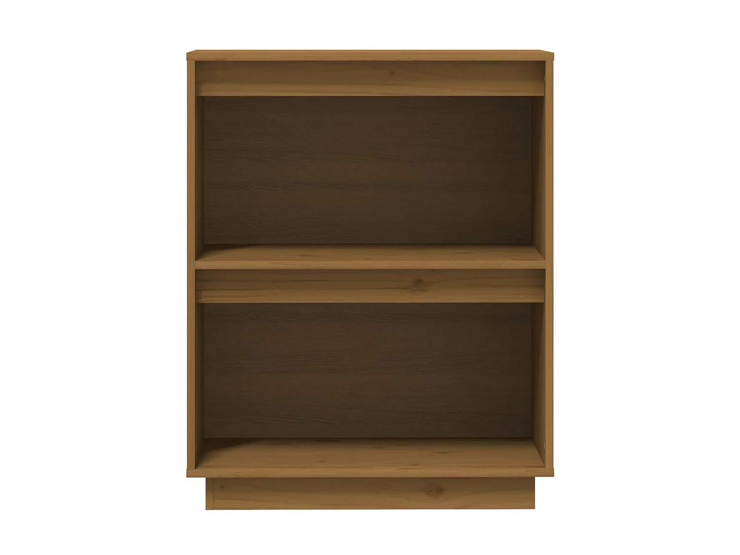 Mesa consola de madera maciza de pino marrón miel 60x34x75 cm ES346753