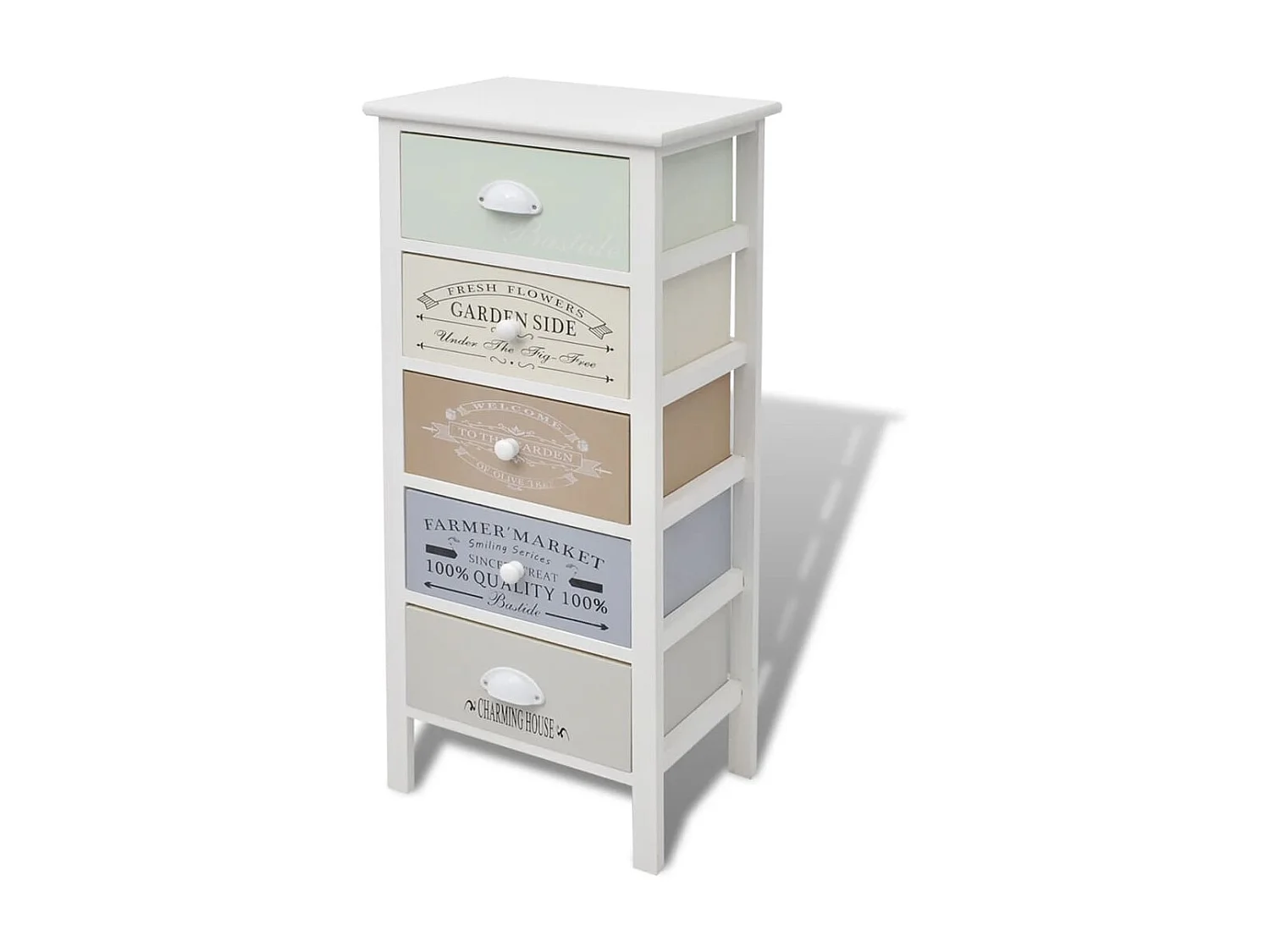 Armoire de rangement en style français 5 tiroirs Bois SBC3169