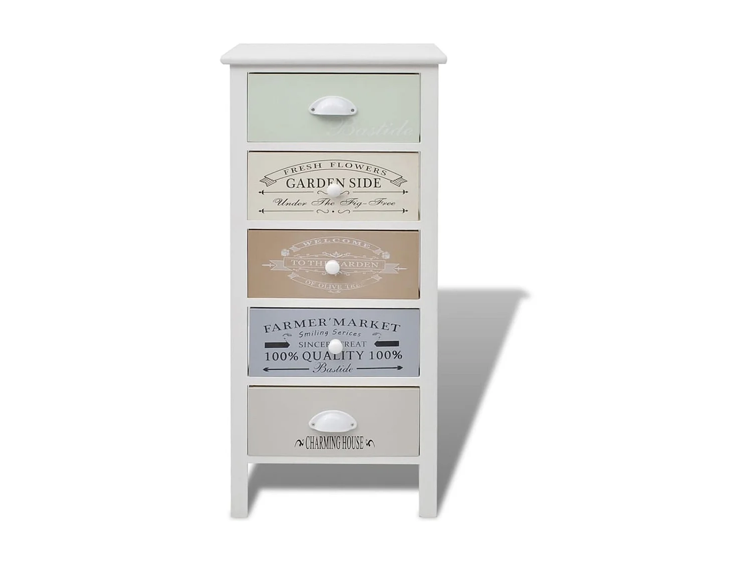 Armoire de rangement en style français 5 tiroirs Bois SBC3169