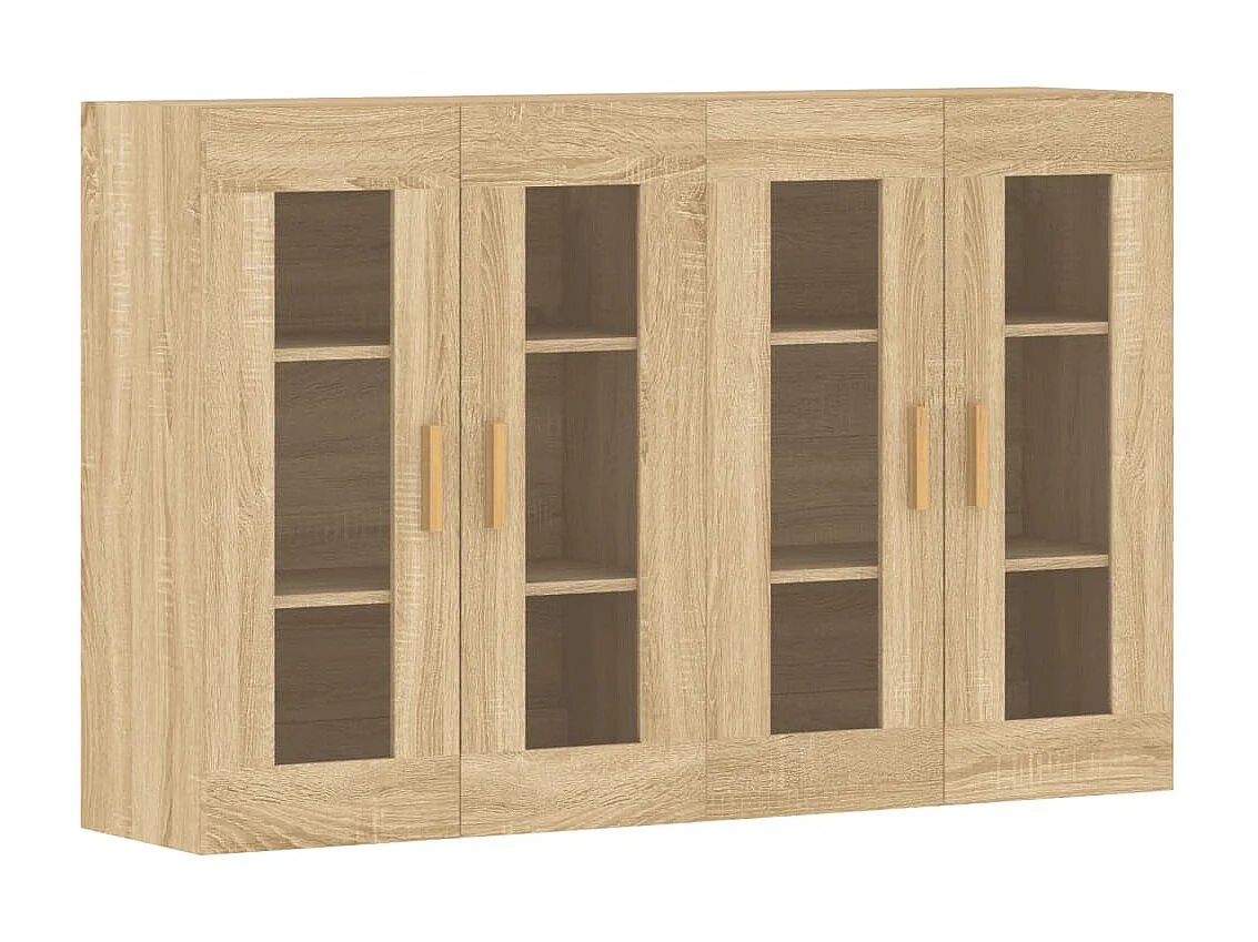 Armarios de pared 2 uds madera de ingeniería roble Sonoma ES153350