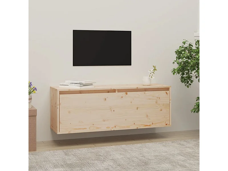 Wandschrank,Wandhängeschrank 100x30x35 cm Massivholz Kiefer -gkd734210