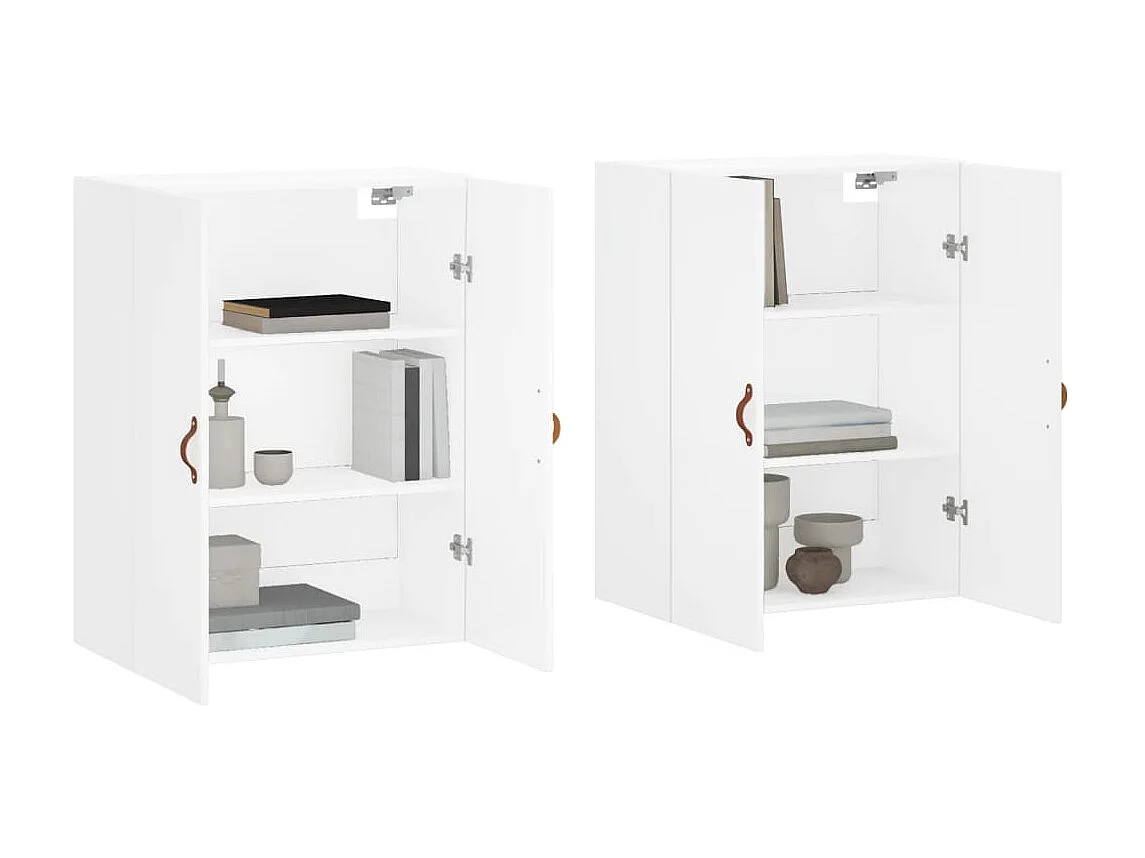 Armarios de pared 2 unidades blanco 69,5x34x90 cm ES273001