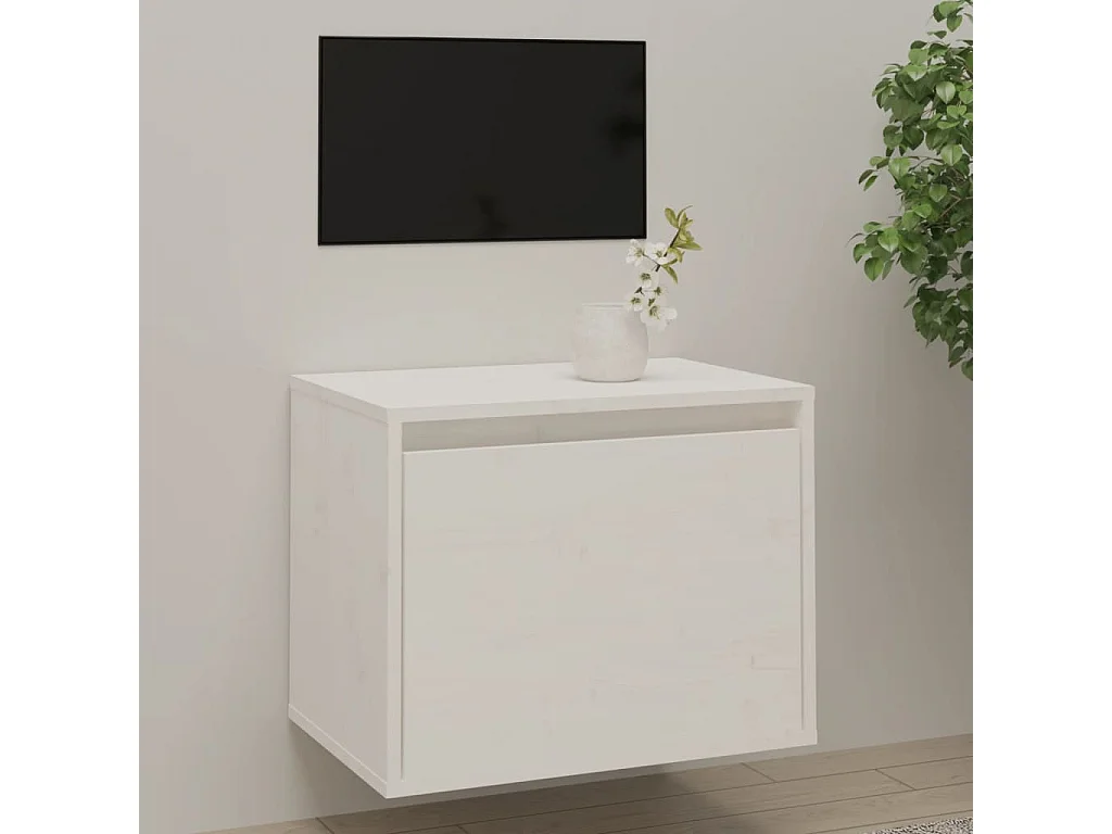 Armário de parede 45x30x35 cm madeira de pinho maciça branco PT696450