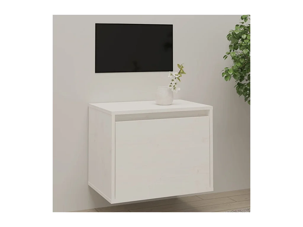 Armoire murale Blanc 45x30x35 cm Bois de pin massif OLA1741