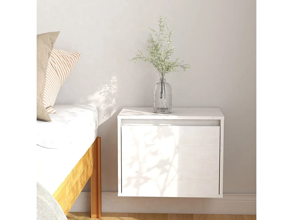 Armoire murale Blanc 45x30x35 cm Bois de pin massif OLA1741