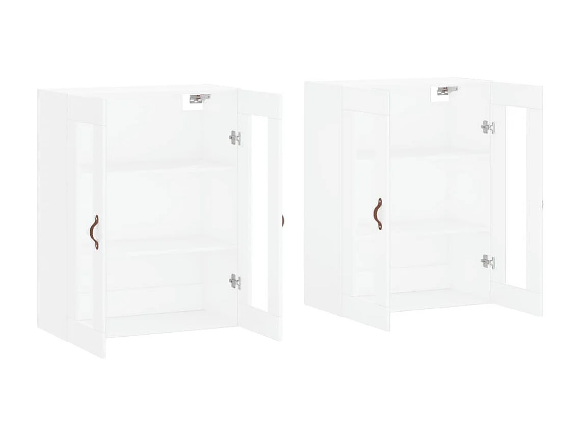 Móveis de parede 2 pcs derivados de madeira branco PT766460