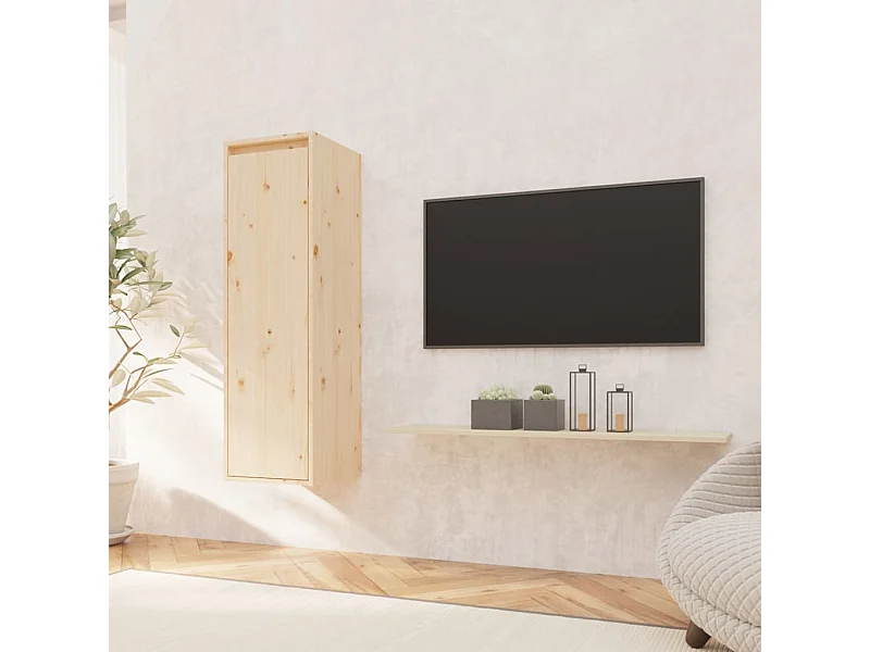 Wandschrank,Wandhängeschrank 30x30x100 cm Massivholz Kiefer -gkd80940