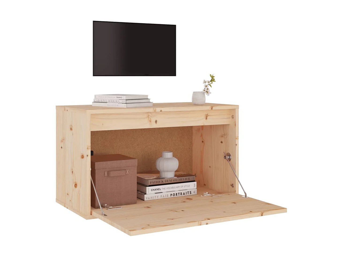 Wandschrank,Wandhängeschrank 60x30x35 cm Massivholz Kiefer -gkd97234