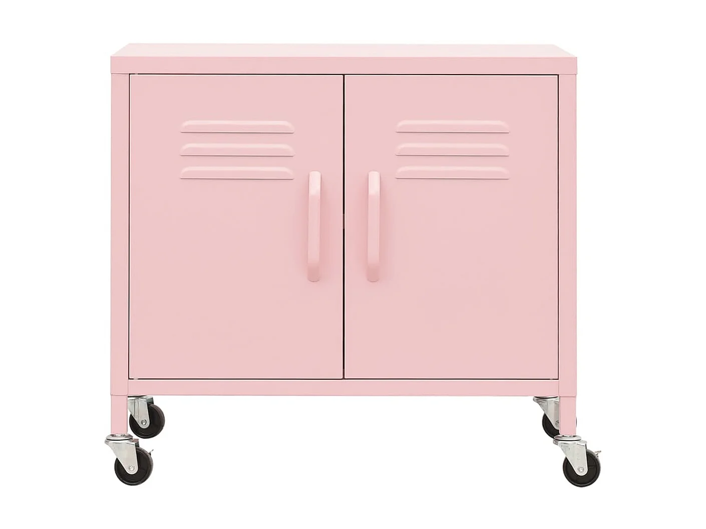 Armário de arrumação aço 60x35x56 cm rosa PT246513