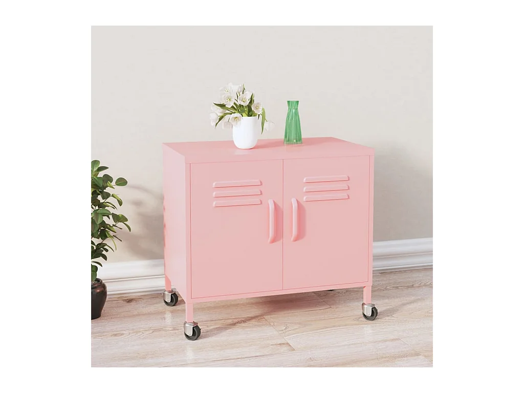 Armoire de rangement Rose 60x35x56 cm Acier SBC6639