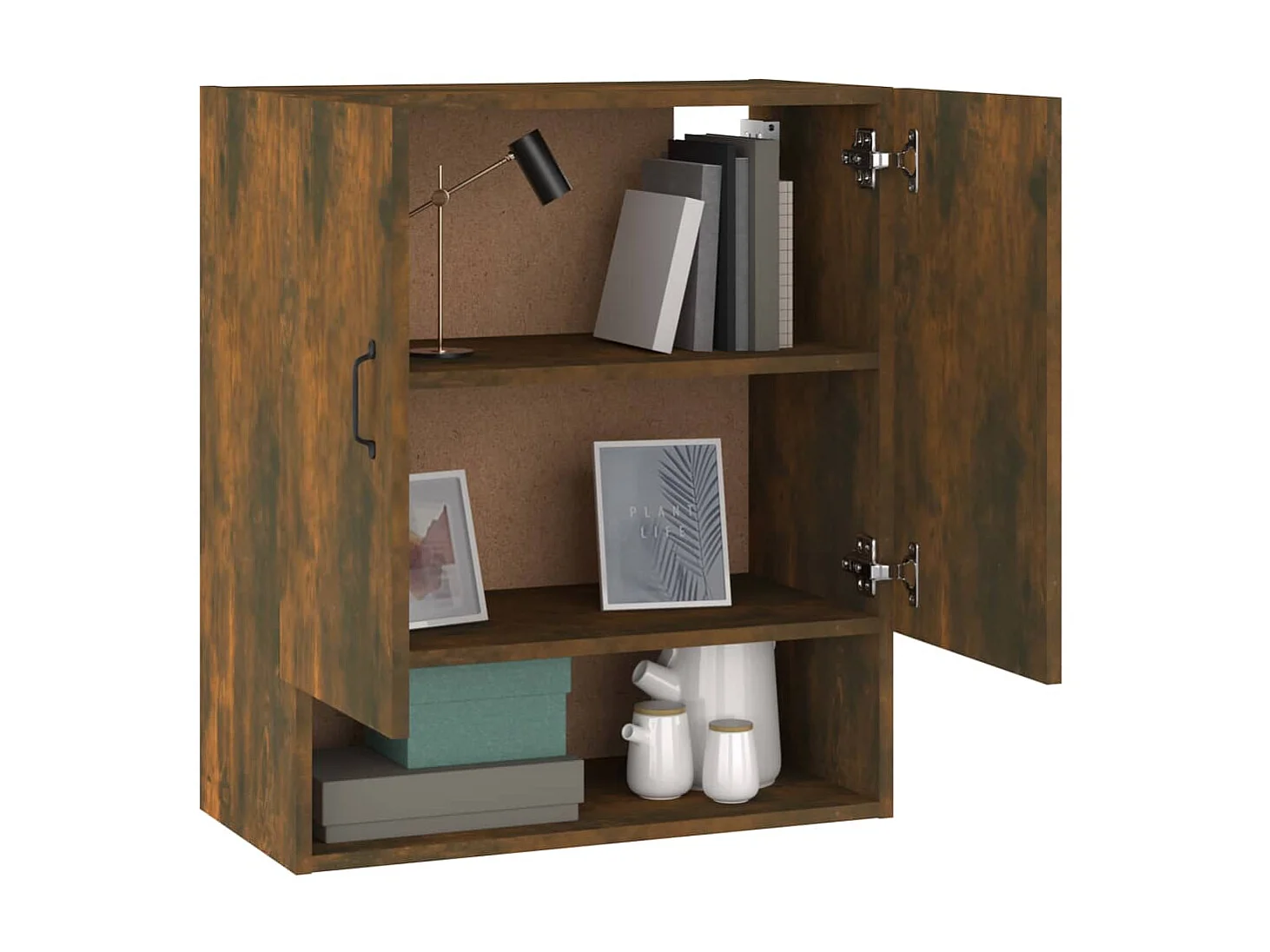 Armoire murale Chêne fumé 60x31x70 cm Bois d'ingénierie OLA9324