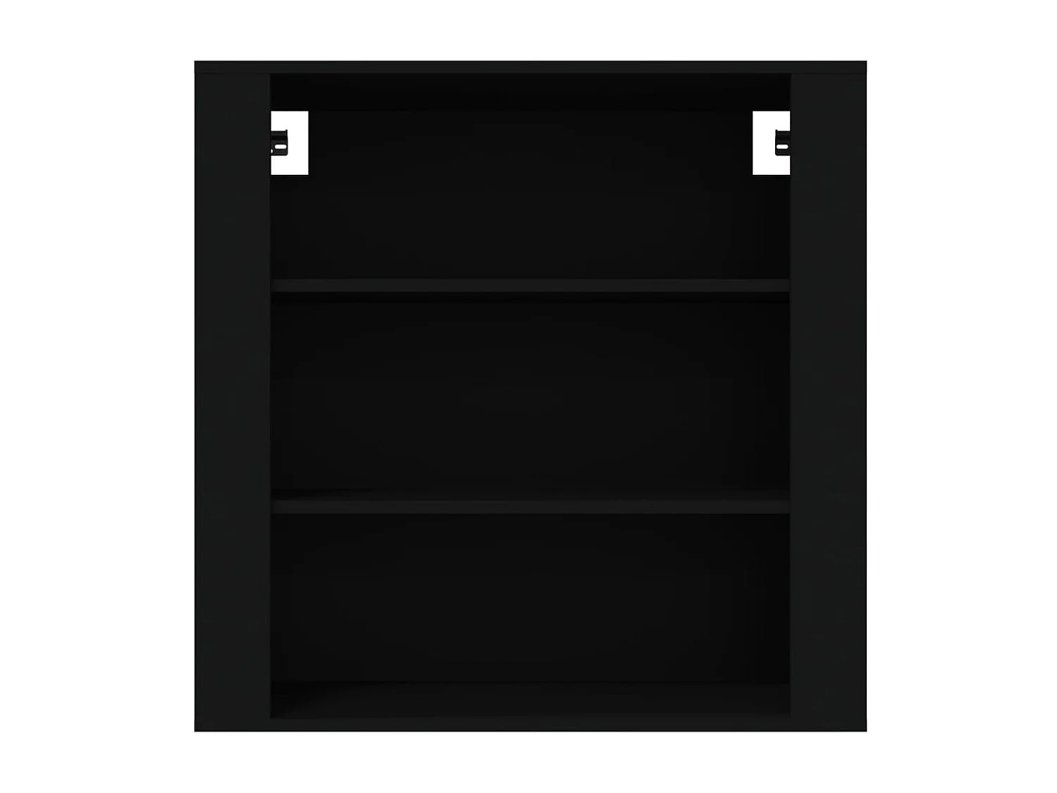 Armario de pared madera contrachapada negro 80x33x80 cm ES197963