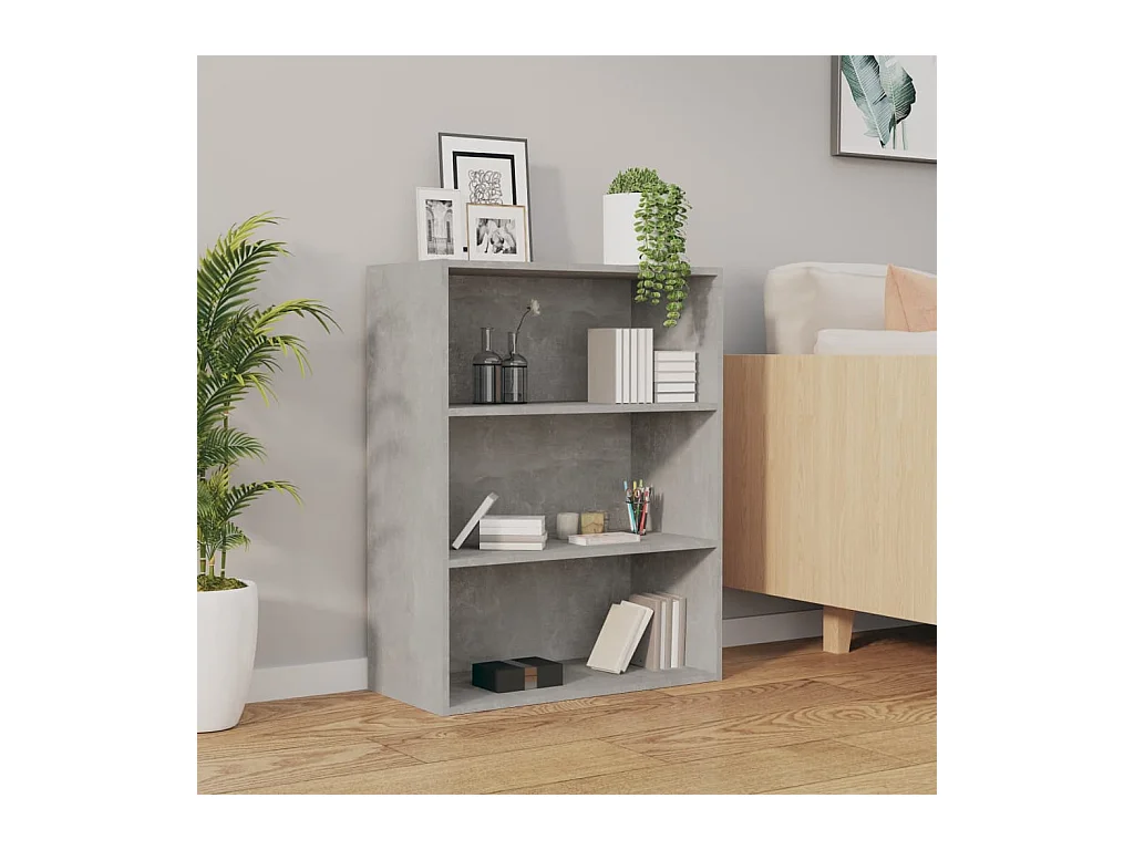 Armario colgante de pared gris hormigón 69,5x32,5x90 cm ES422187