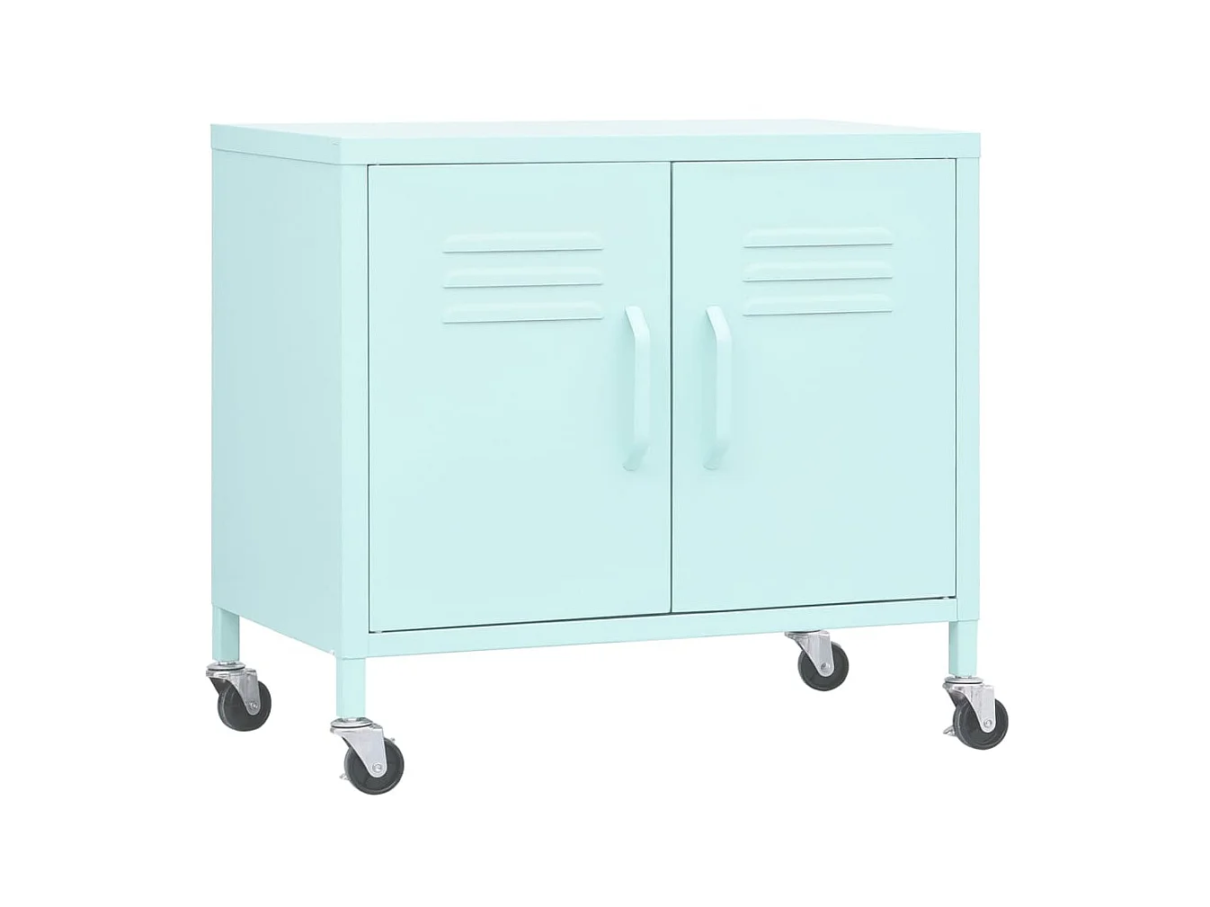 Armario de almacenamiento acero verde menta 60x35x56 cm ES666497