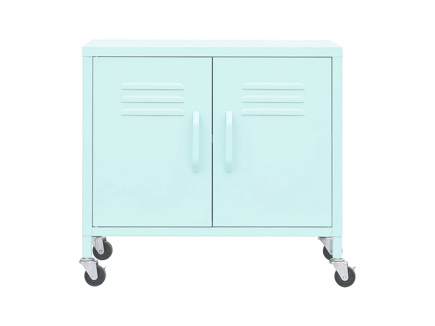 Armario de almacenamiento acero verde menta 60x35x56 cm ES666497