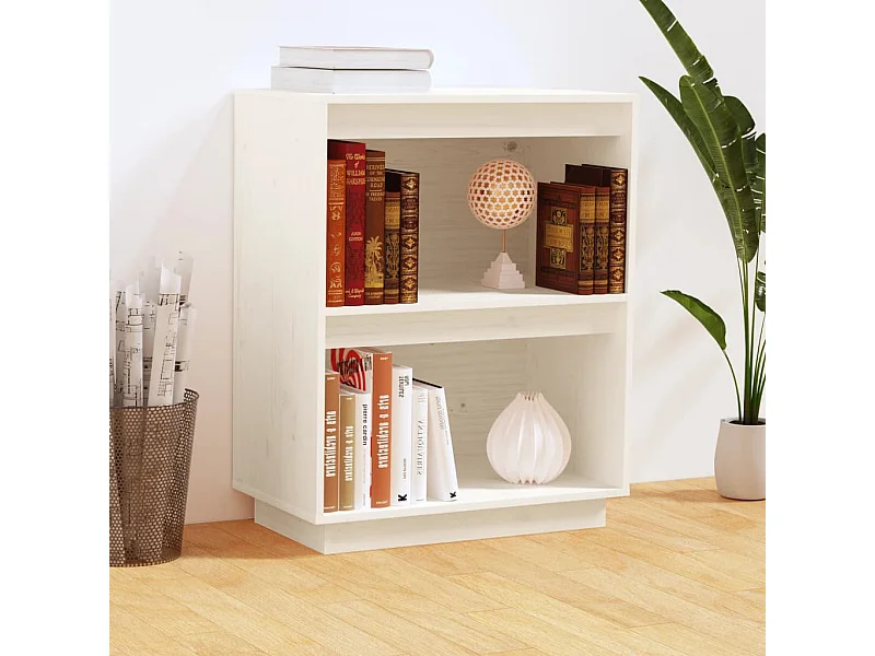 Mesa consola de madera maciza de pino blanco 60x34x75 cm ES765414