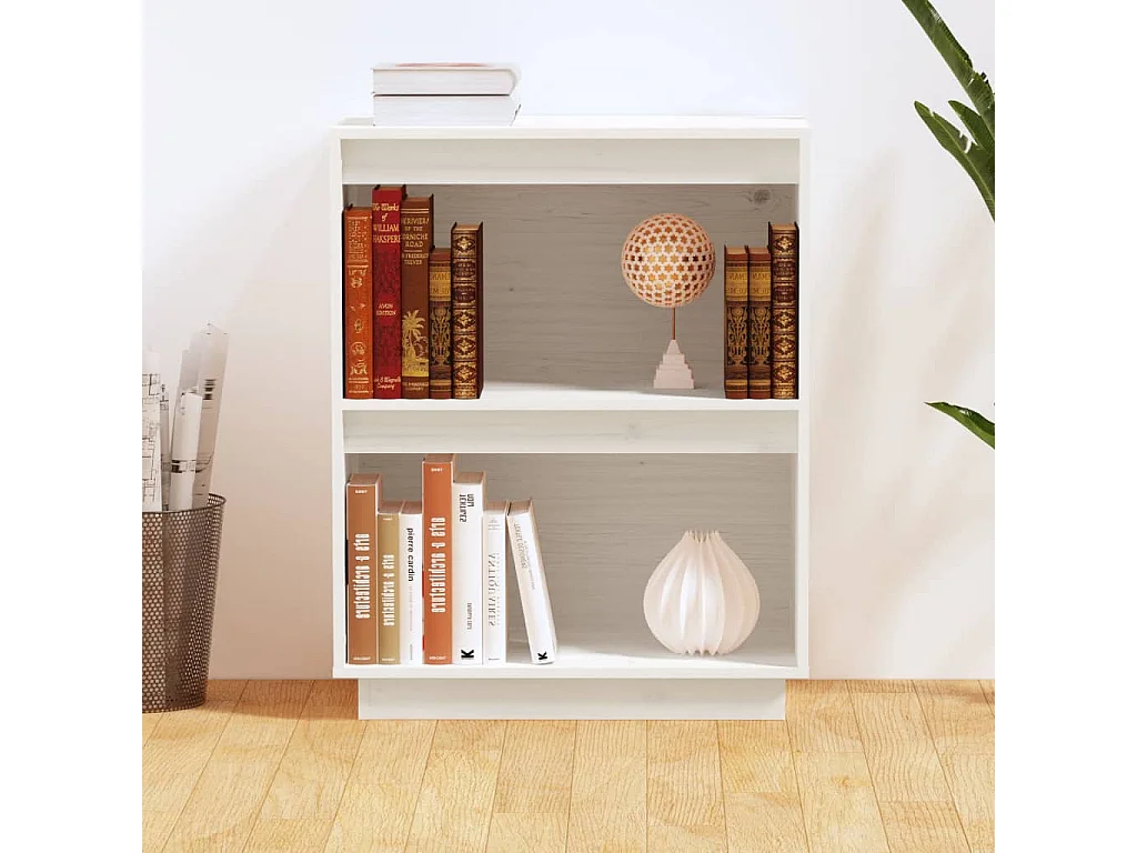 Mesa consola de madera maciza de pino blanco 60x34x75 cm ES765414