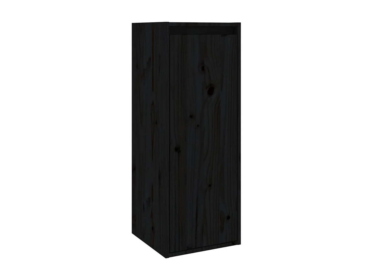 Armários de parede 2 pcs 30x30x80 cm pinho maciço preto PT281814