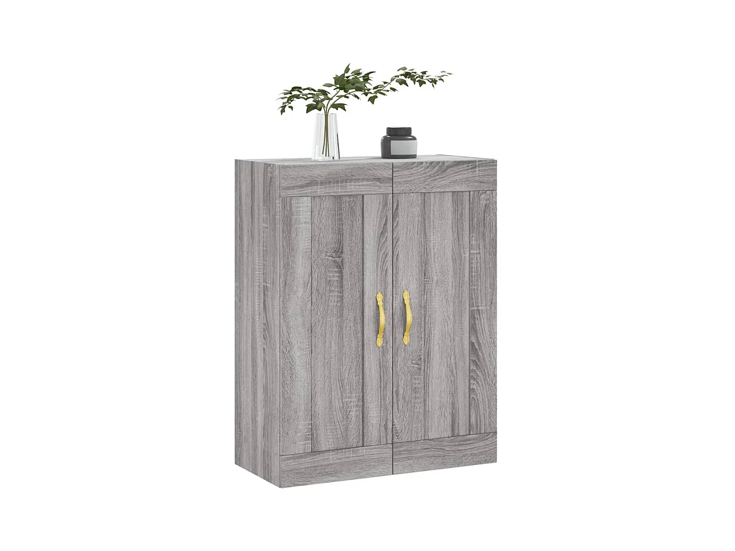 Wandschrank,Wandhängeschrank Grau Sonoma 69,5x34x90 cm Holzwerkstoff -gkd461340