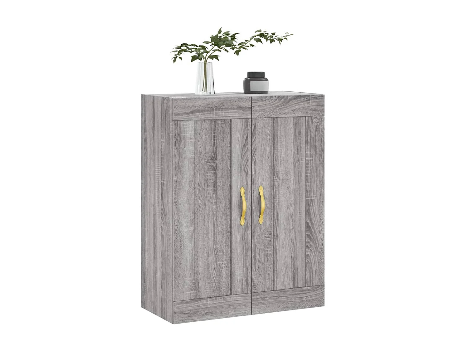 Wandschrank,Wandhängeschrank Grau Sonoma 69,5x34x90 cm Holzwerkstoff -gkd461340