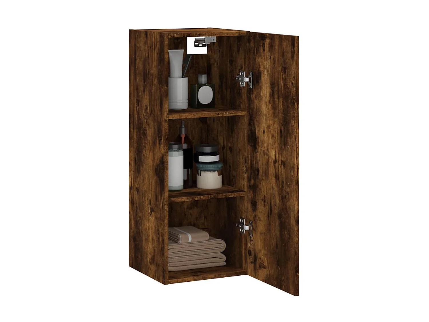 Armoire murale chêne fumé 34,5x34x90 cm bois d'ingénierie QWE59579