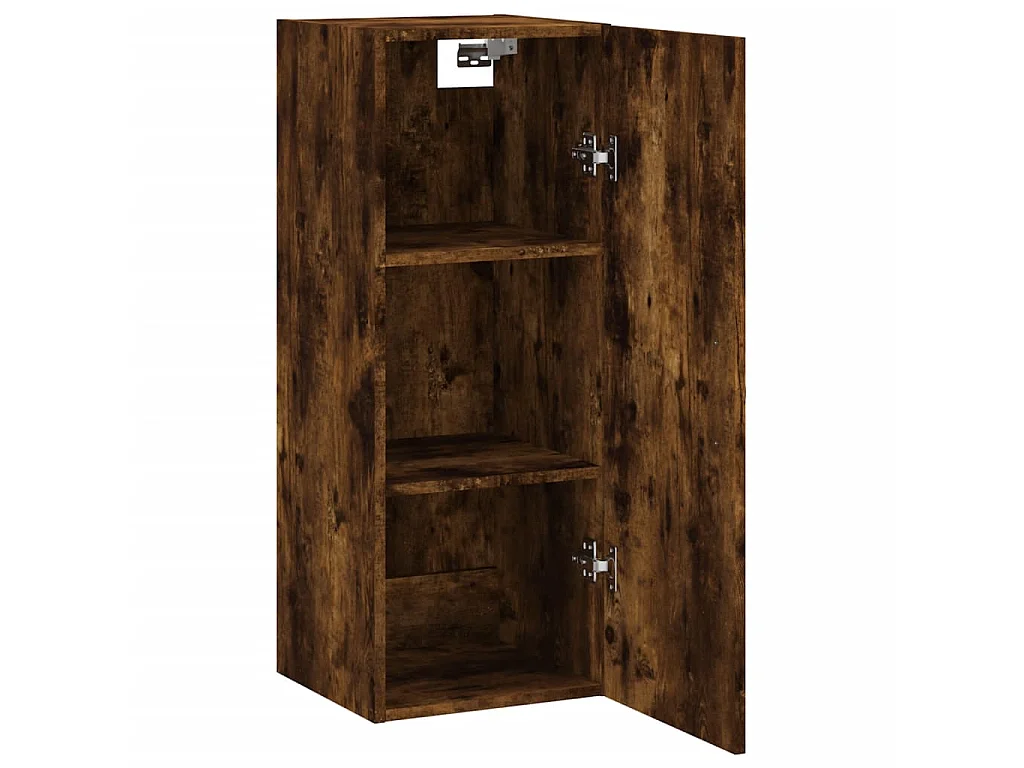 Armoire murale chêne fumé 34,5x34x90 cm bois d'ingénierie QWE59579