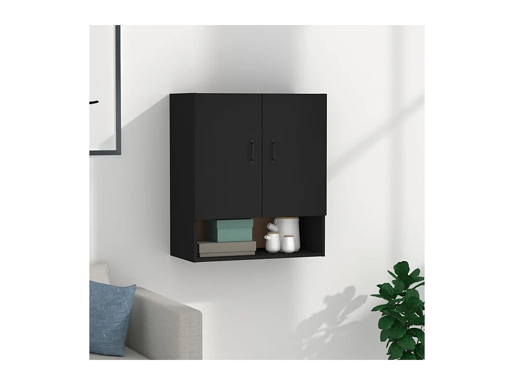 Armoire murale Noir 60x31x70 cm Bois d'ingénierie OLA8844