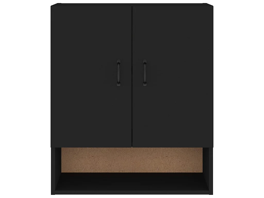 Wandschrank,Wandhängeschrank Schwarz 60x31x70 cm Holzwerkstoff -gkd390127