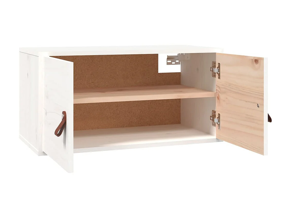 Armoire murale Blanc 60x30x30 cm Bois de pin massif OLA6347