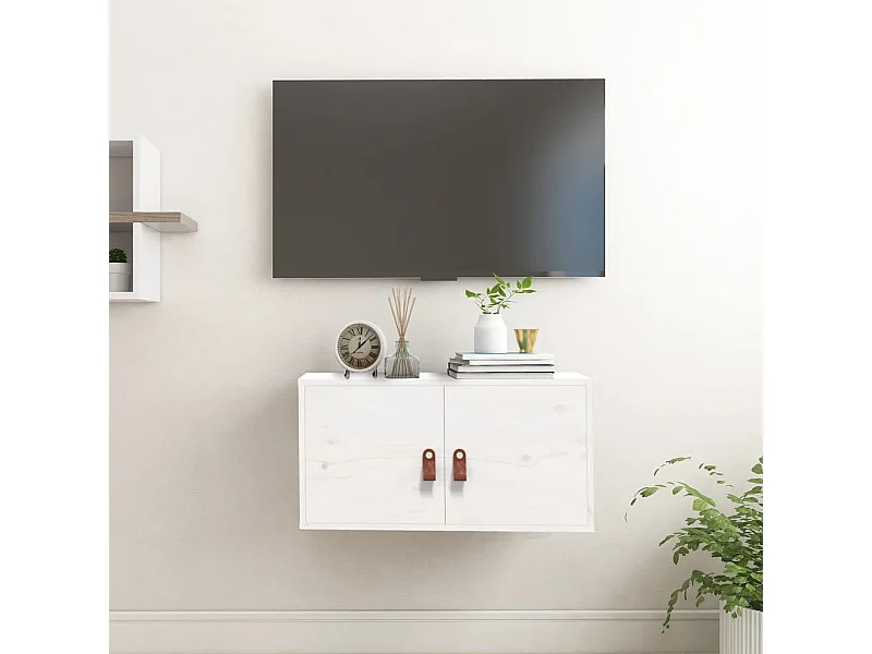 Armoire murale Blanc 60x30x30 cm Bois de pin massif OLA6347