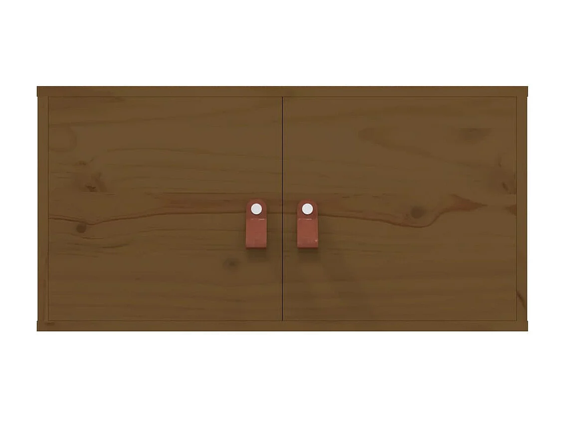 Armario de pared madera maciza de pino marrón miel 60x30x30 cm ES586636